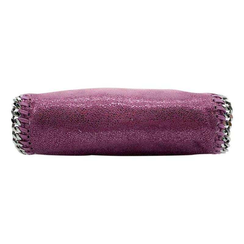 Stella McCartney Tiny Falabella Metallic Shaggy Deer Purple Faux Leather
