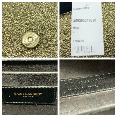 Saint Laurent Monogram Kate Monogram Ysl Small Metallic Gold Leather Cross Body