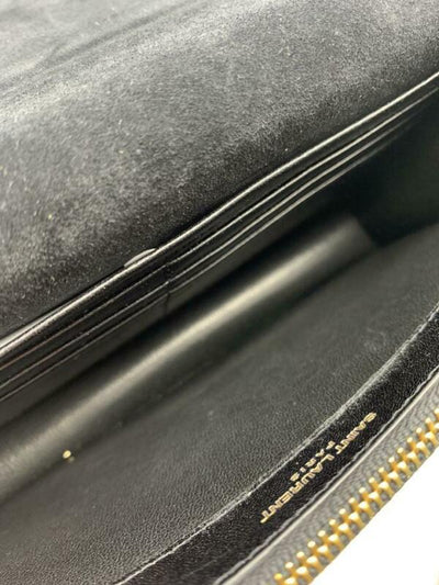 Saint Laurent Monogram Kate Tassel Monogram Metallic Gold Leather Cross Body Bag