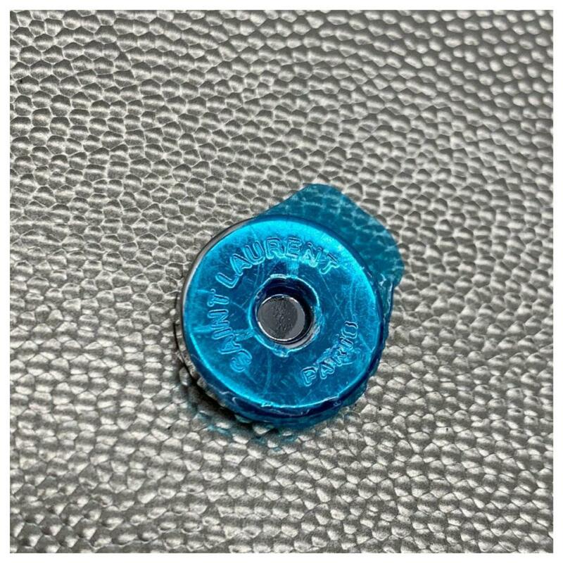 Saint Laurent Monogram Kate Tassel Metallic Monogram Silver Leather Cross Body