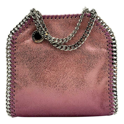 Stella McCartney Tiny Falabella Metallic Shaggy Deer Purple Faux Leather