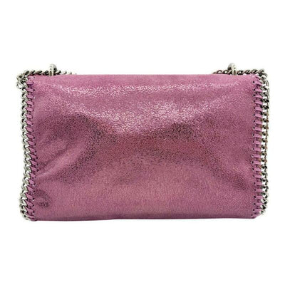 Stella McCartney Falabella Shaggy Deer Metallic Purple Faux Leather Shoulder Bag