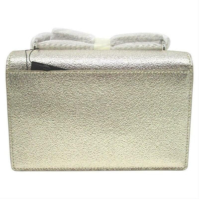 Saint Laurent Monogram Sunset Metallized Metallic Gold Leather Cross Body Bag