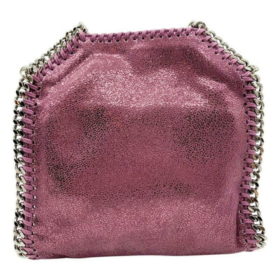 Stella McCartney Tiny Falabella Metallic Shaggy Deer Purple Faux Leather