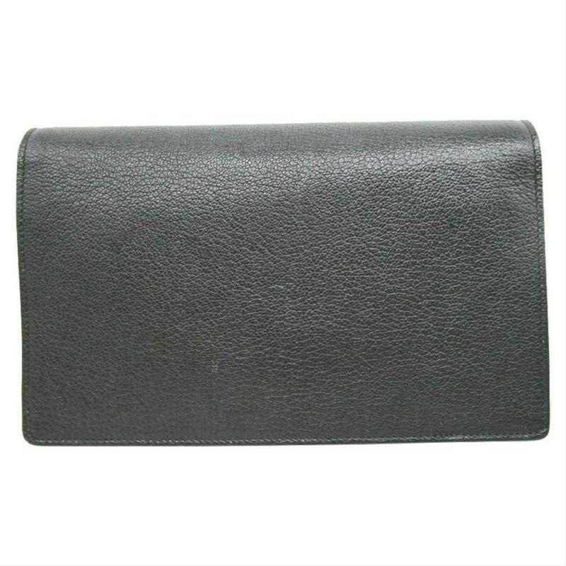 Balenciaga Metallic Edge Chain Gold Chain Wallet Black Leather Cross Body Bag