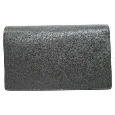 Balenciaga Metallic Edge Chain Gold Chain Wallet Black Leather Cross Body Bag