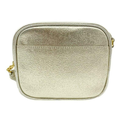 Saint Laurent Ysl Monogram Metallic Blogger Tassel Gold Leather Cross Body Bag