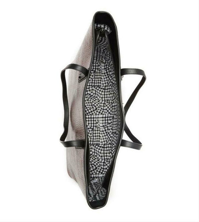 NEW MCM Top Zip Monogrammed Shopper Metallic Red Coated Canvas Tote $799