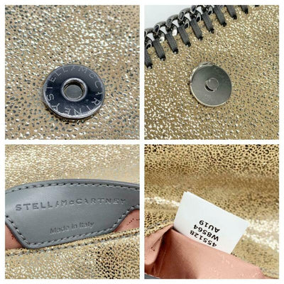 Stella McCartney Ombre Falabella Shaggy Deer Metallic Grey Faux Leather Shoulder