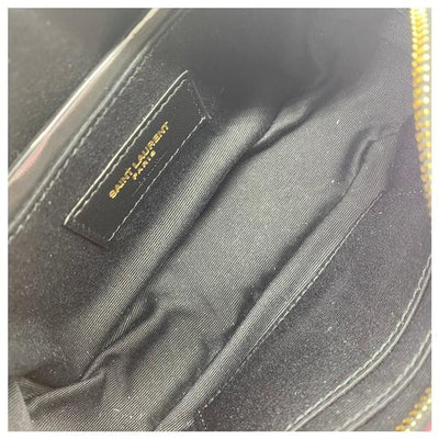 Saint Laurent Camera Monogram Loulou Belt Lou Metallic Calfskin with Tassel Pink Leather Messenger Bag