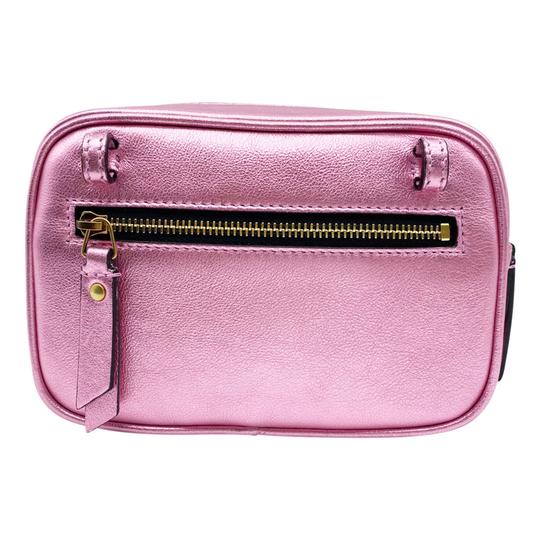 Saint Laurent Camera Monogram Loulou Belt Lou Metallic Calfskin with Tassel Pink Leather Messenger Bag