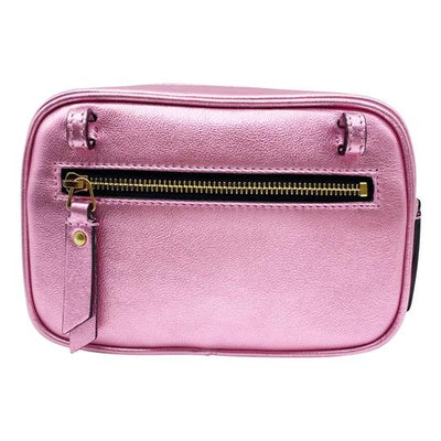 Saint Laurent Camera Monogram Loulou Belt Lou Metallic Calfskin with Tassel Pink Leather Messenger Bag