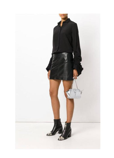 NEW Saint Laurent Monogram Cabas Toy Metallic Leather Cross Body Bag