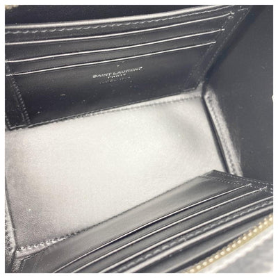 NEW Saint Laurent Monogram Cabas Toy Metallic Leather Cross Body Bag