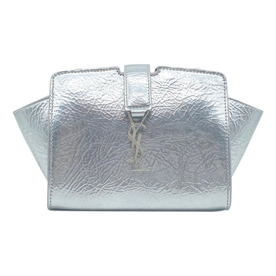 NEW Saint Laurent Monogram Cabas Toy Metallic Leather Cross Body Bag