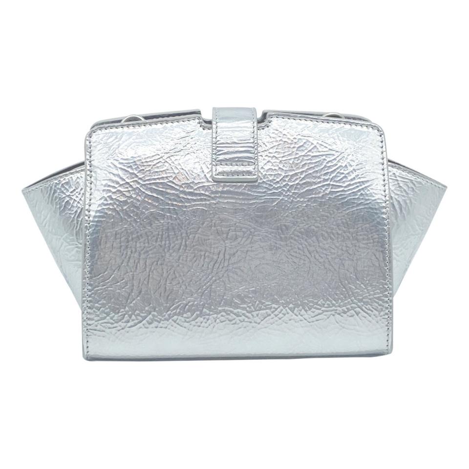 NEW Saint Laurent Monogram Cabas Toy Metallic Leather Cross Body Bag