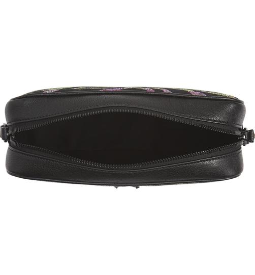 Saint Laurent Monogram Camera Lou Metallic Tiger Stripe Black Leather Cross Body Bag