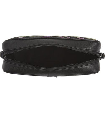 Saint Laurent Monogram Camera Lou Metallic Tiger Stripe Black Leather Cross Body Bag