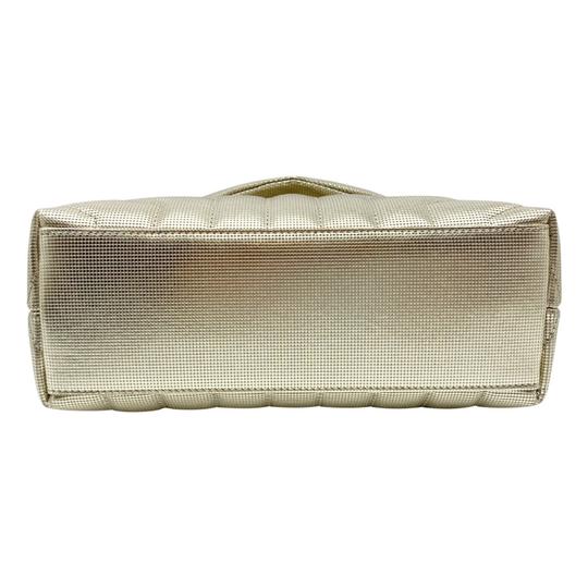 Saint Laurent Monogram Loulou Small Embossed Metallic Gold Leather Shoulder Bag