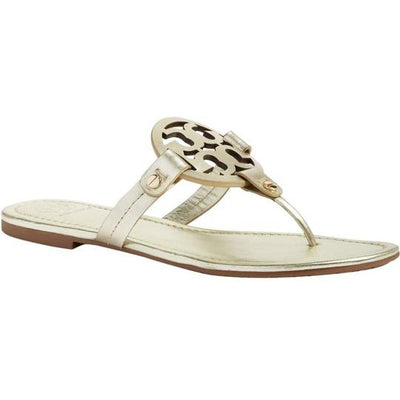 Tory Burch Gold Miller Flip Flop Metallic Sandals