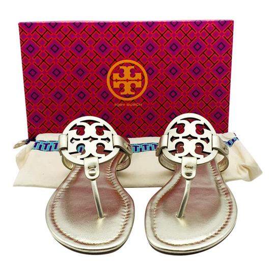 Tory Burch Gold Miller Flip Flop Metallic Sandals