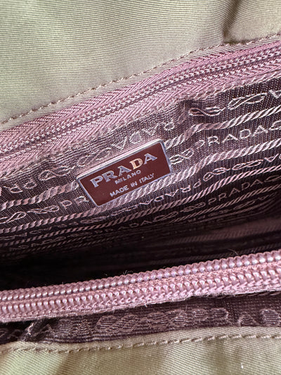 $1200 Prada Tessuto Nylon Top Handle Bag