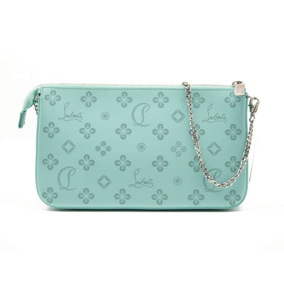 NEW Christian Louboutin Loubila Loubinthesky Laser Perforated Leather Pouch Bermuda