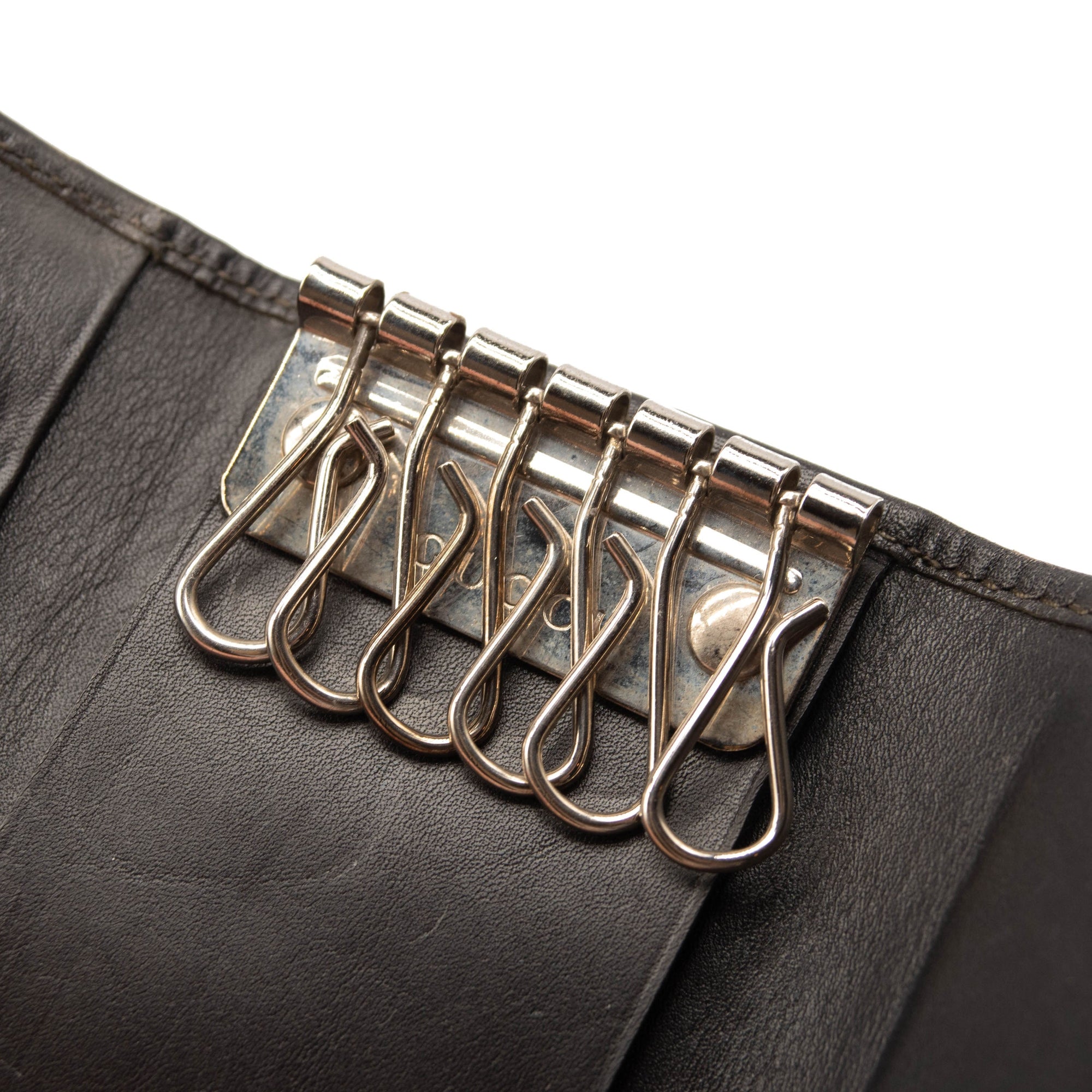 GUCCI Monogram 6 Key Holder Case Dark Brown GG Wallet Canvas Signature Logo