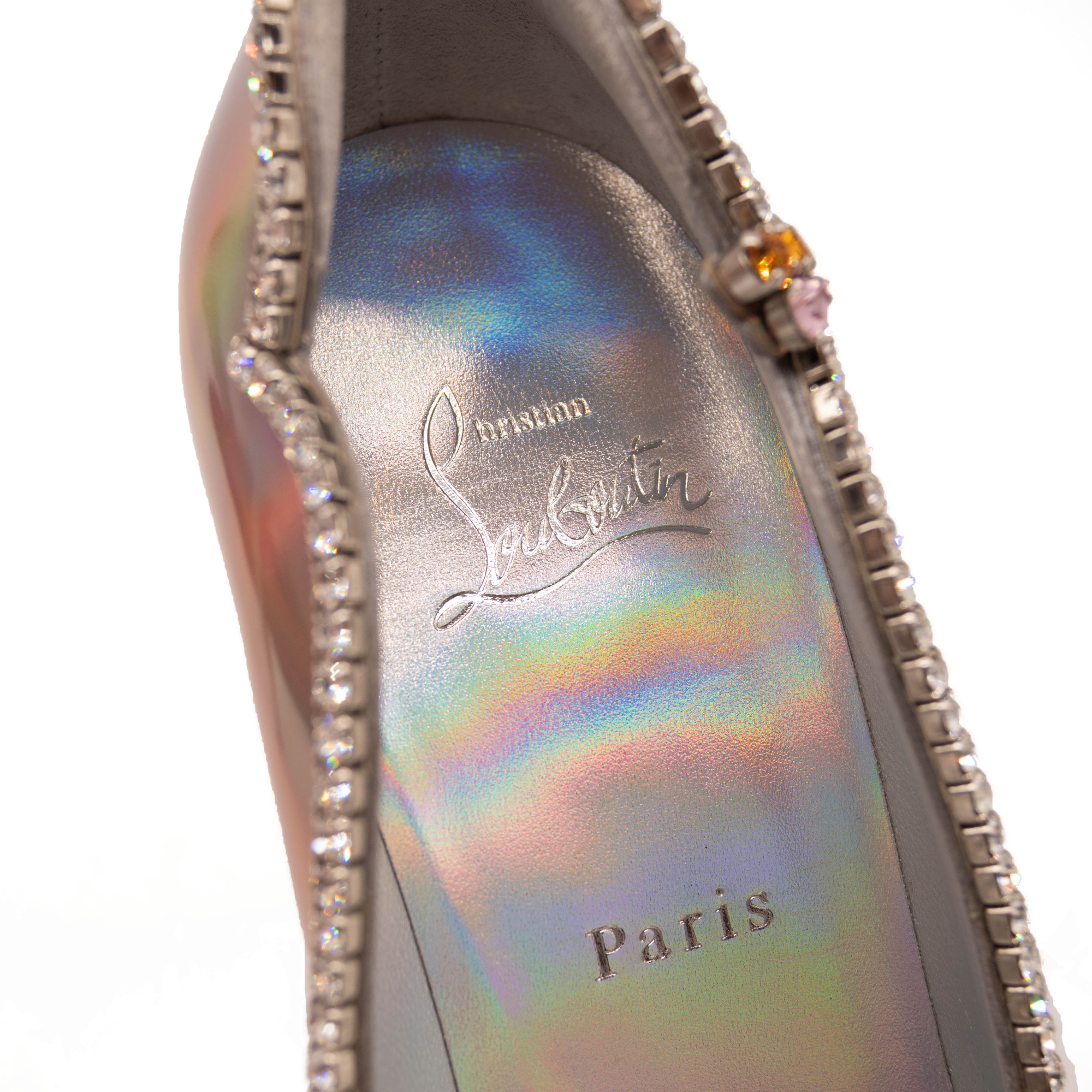NEW Christian Louboutin Chick Queen Pointed Toe Pump Wood Rose 38 EU