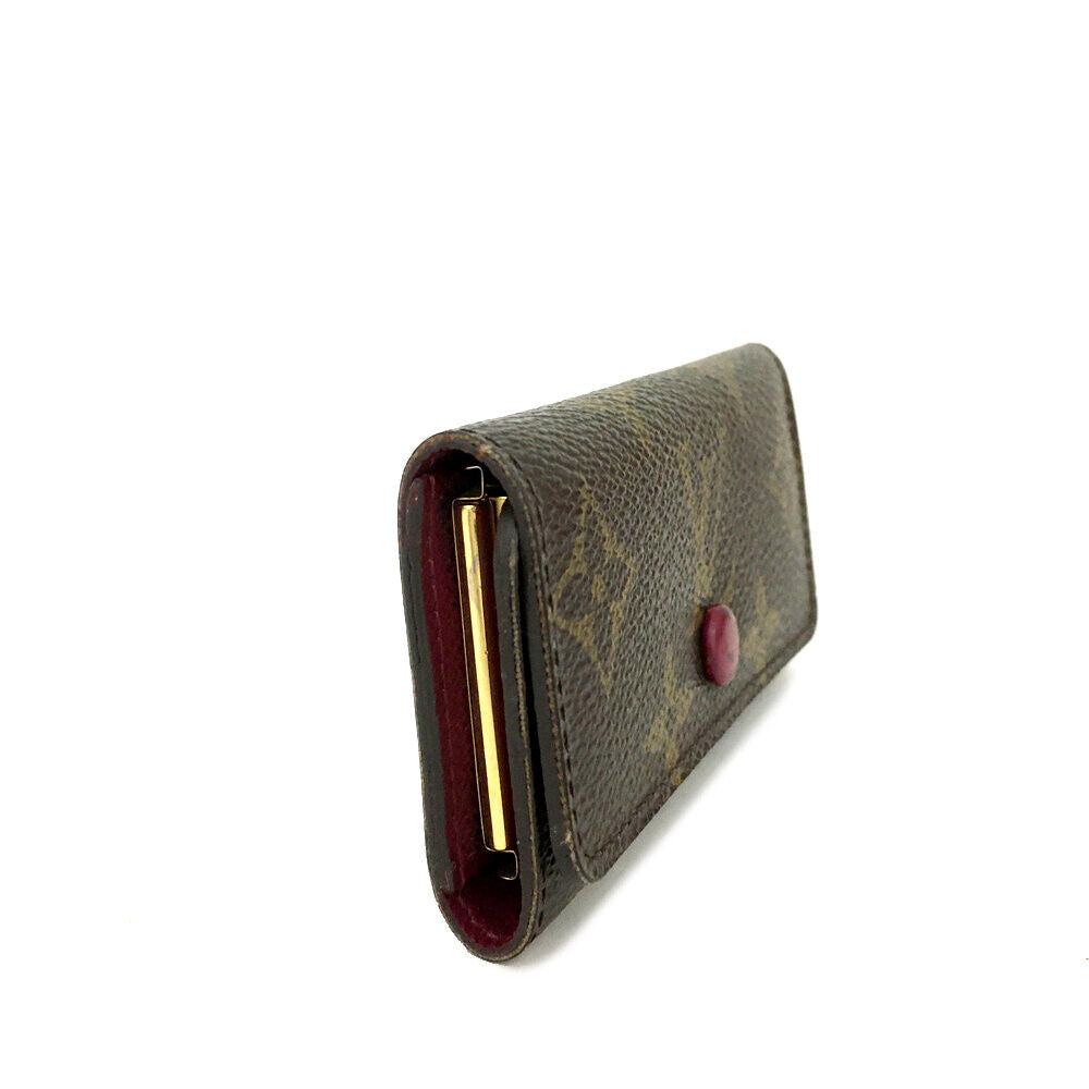 LOUIS VUITTON Monogram 4 Key Multicles Holder Fuchsia