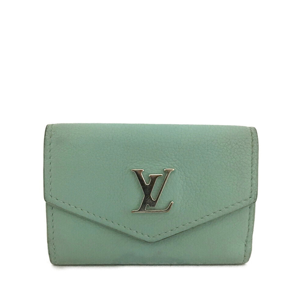 Louis Vuitton Portefeuille Lock Mini Compact Wallet Mist Green