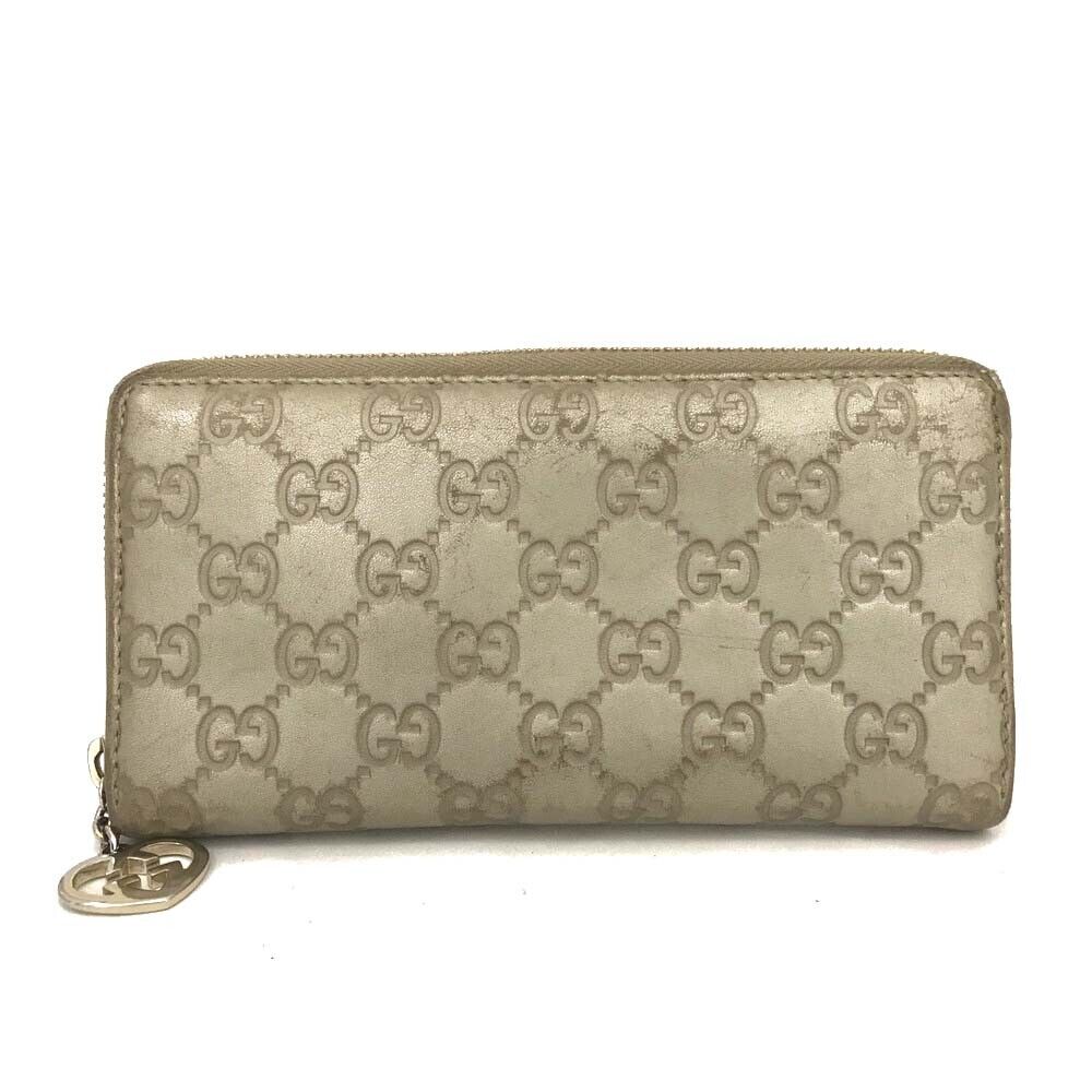 Gucci  Metallic Guccissima Lovely Zip Around Wallet Gold