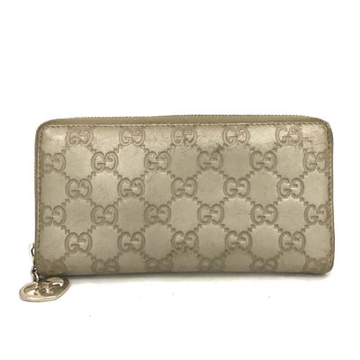 Gucci  Metallic Guccissima Lovely Zip Around Wallet Gold