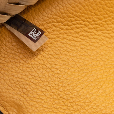 Chloe Marcie Leather & Raffia Crossbody Bag SUNFLOWER YELLOW