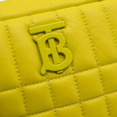 NEW Burberry Mini Lola Quilted Leather Camera Bag Vivid Lime