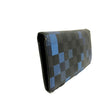 USED LOUIS VUITTON Damier Graphite Pixel Brazza Wallet Blue TA4126