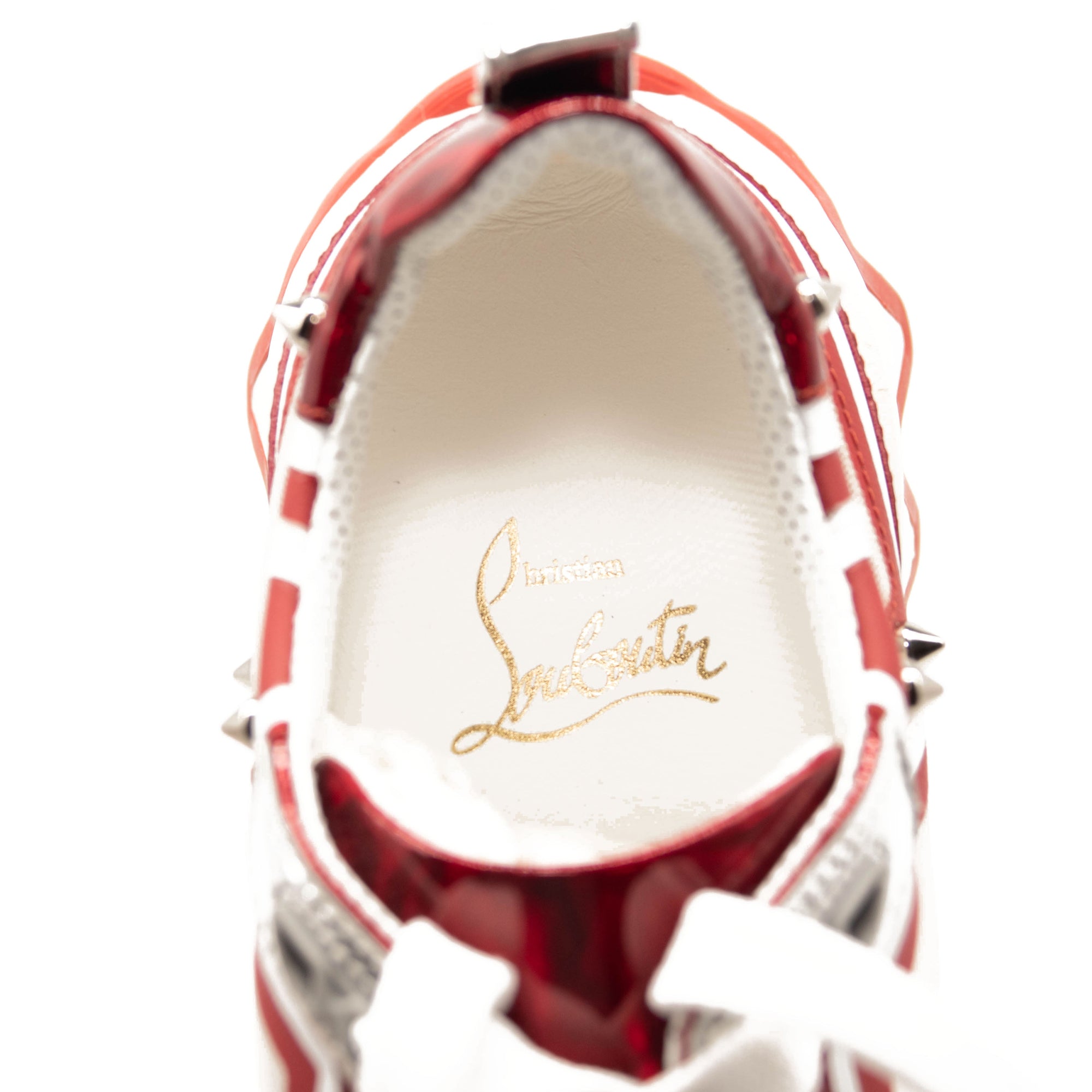 NEW Christian Louboutin Sharkina Sneaker White Red EU 39.5