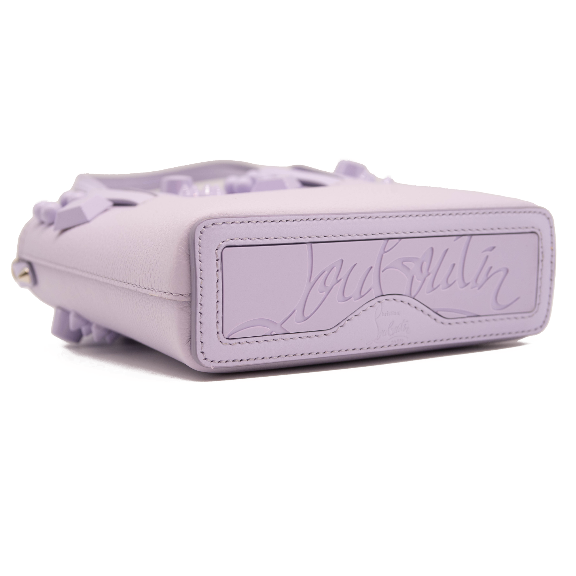 Christian Louboutin Mini Cabata North/South Leather Tote Purple