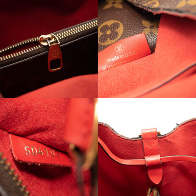 Louis Vuitton Monogram Neonoe Mm Coquelicot Brown/Red Canvas Shoulder Bag