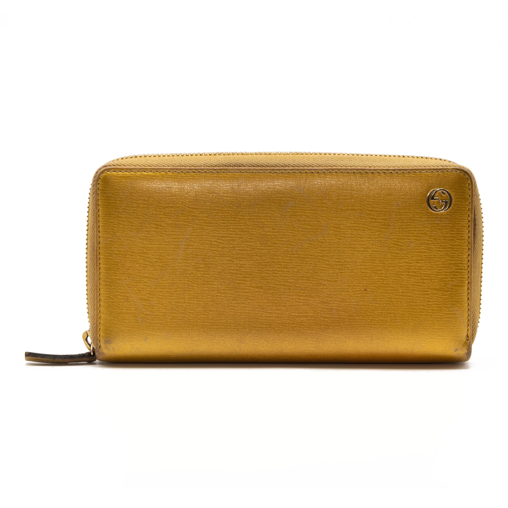 Gucci Betty Zip Around Wallet Gold Interlocking GG Zippy