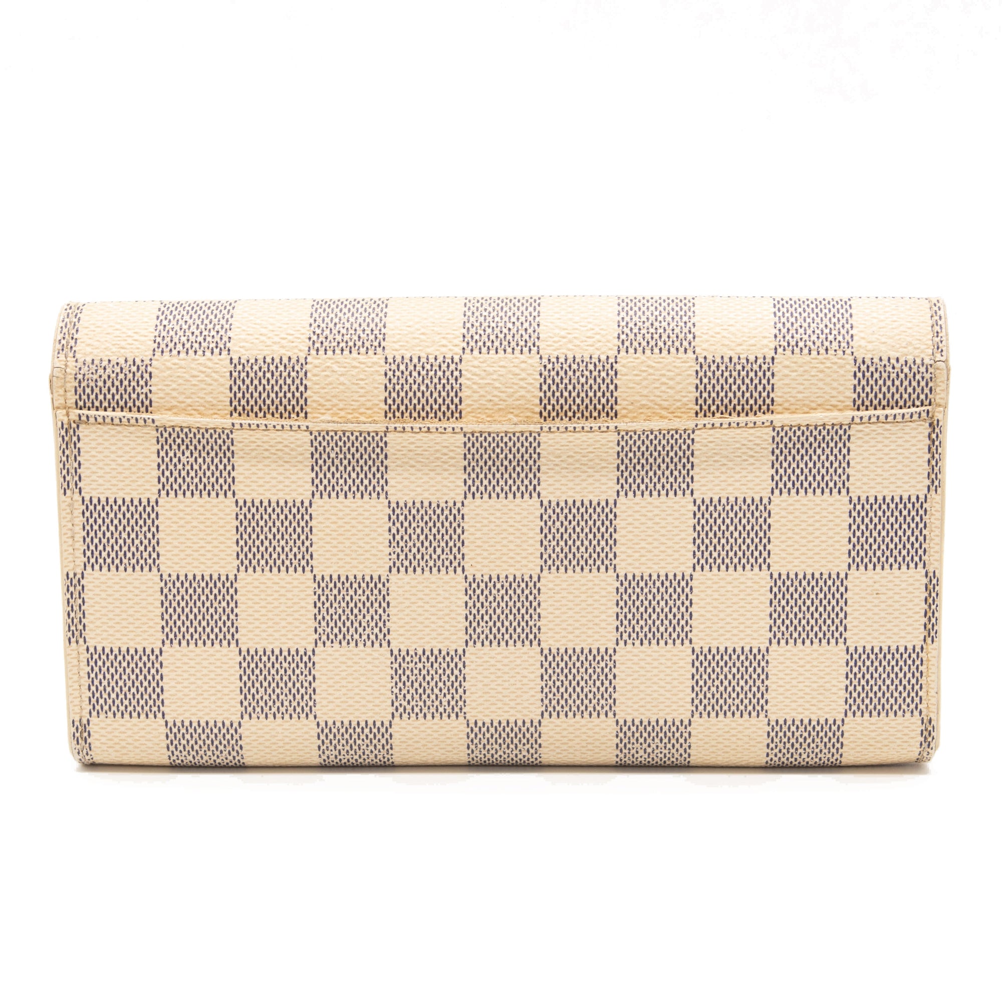 Louis Vuitton Damier Azur Sarah NM Flap Wallet White Canvas