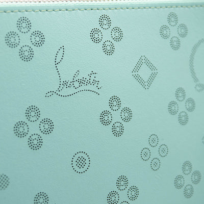 NEW Christian Louboutin Loubila Loubinthesky Laser Perforated Leather Pouch Bermuda