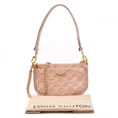 NEW Louis Vuitton Empreinte Monogram Summer Stardust Multi Pochette Accessories Pink
