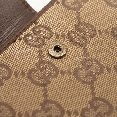 Gucci Supreme Canvas GG Monogram Compact Wallet Brown