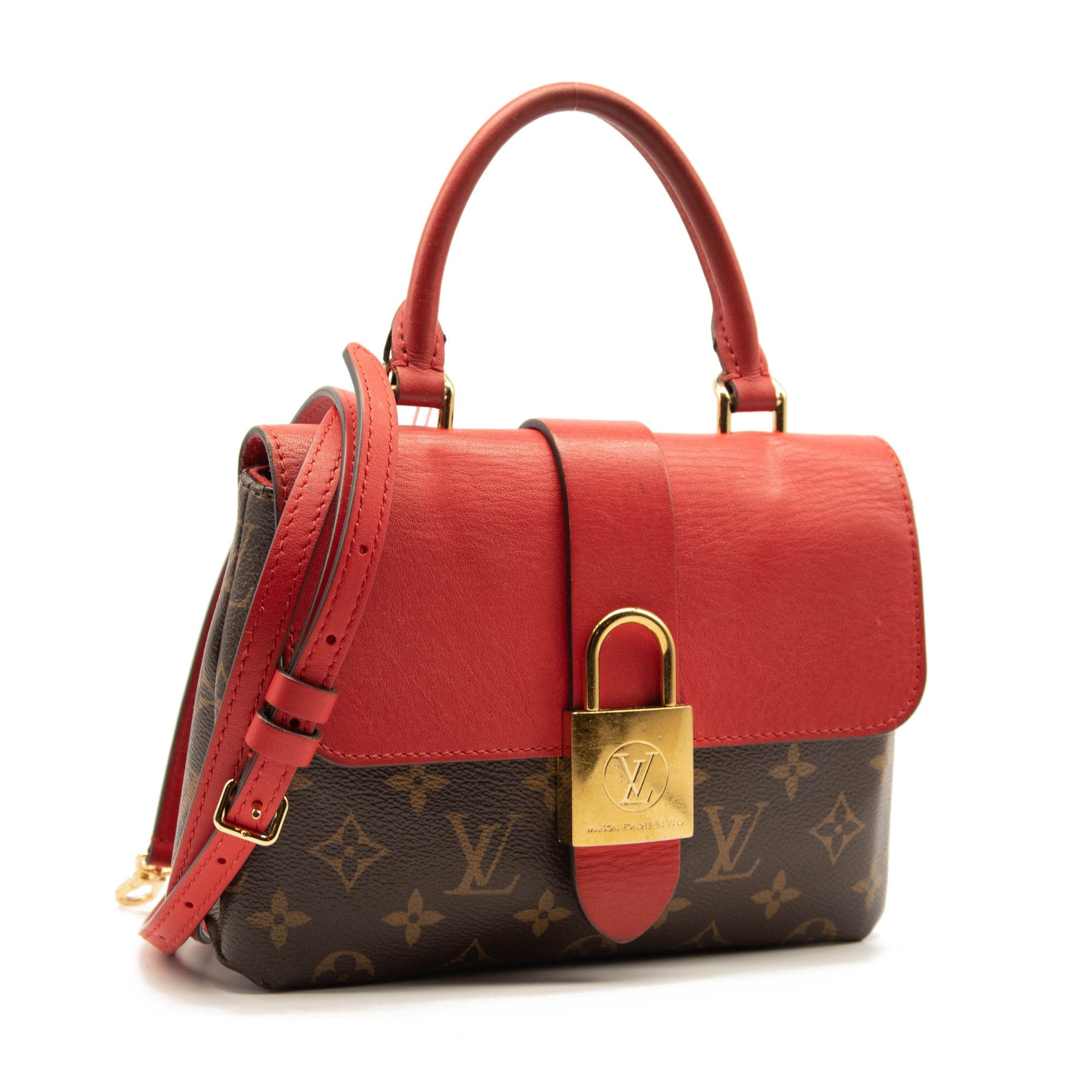 Louis Vuitton Monogram Locky BB Coquelicot Red Leather Shoulder Bag