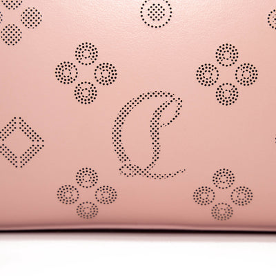 Christian Louboutin Loubila Loubinthesky Laser Perforated Leather Pouch Pink