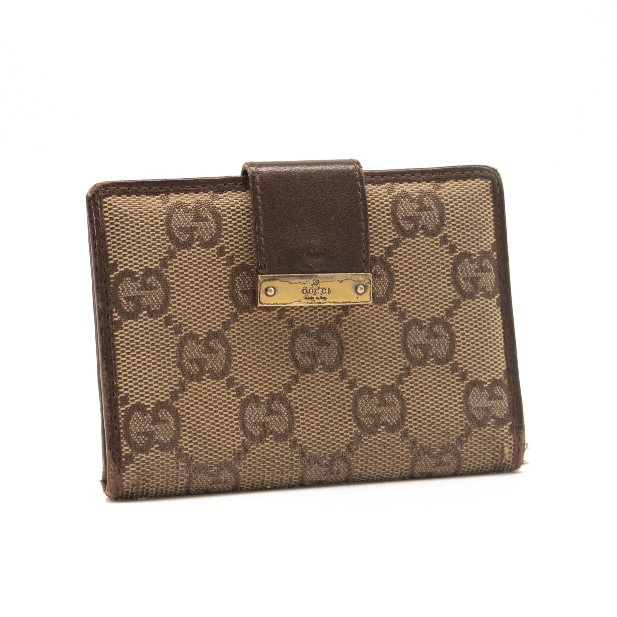 Gucci Supreme Canvas GG Monogram Compact Wallet Brown