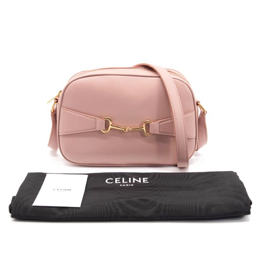 NEW Celine Camera Crecy 191353 Bus 38no Cross Body Pink Leather Shoulder Bag