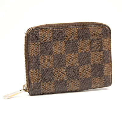 USED Louis Vuitton Damier Ebene Zippy Coin Purse