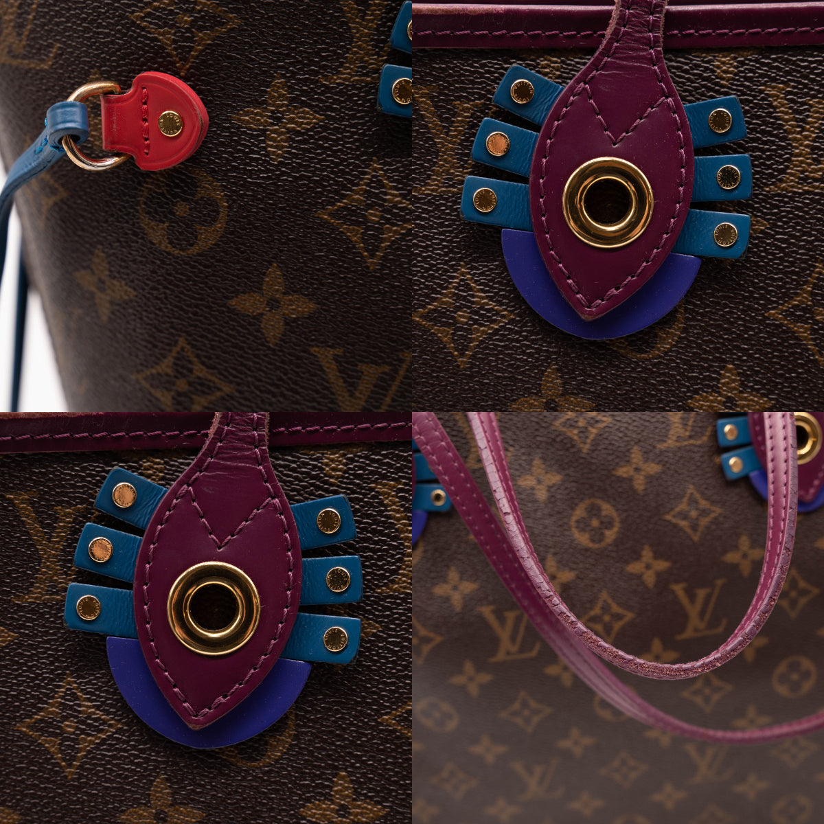 LOUIS VUITTON Monogram Totem Neverfull MM Magenta